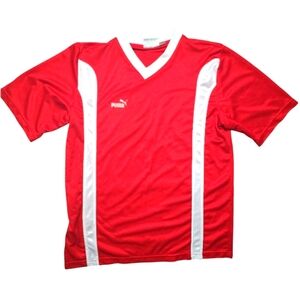 Puma Soccer Jersey Mens Size Large Shirt Sleave Red and White